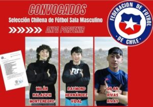 Tres jugadores porvenireños fueron nominados a la selección chilena de futsal sub 20