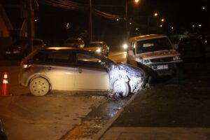 Conductor ebrio causó choque tras ser perseguido por Carabineros