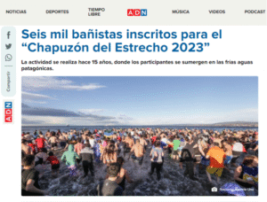 Medios nacionales destacaron a los seis mil protagonistas del Chapuzón del Estrecho