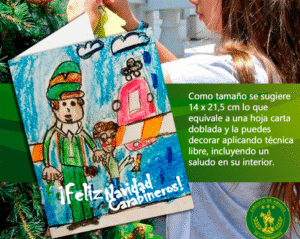 Carabineros recibe tarjetas de navidad de niños