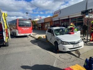 Accidente de tránsito involucró a bus de transporte público