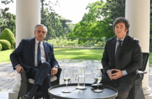 Javier Milei tuvo su primera reunión con Alberto Fernández