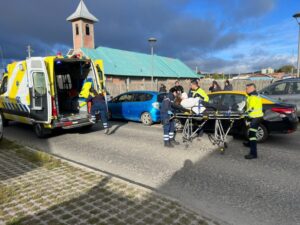 Triple colisión por alcance: una persona lesionada en Jorge Montt con Club Hípico