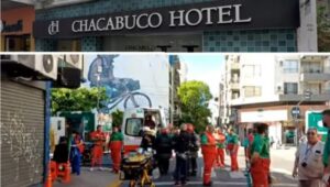 Momentos de angustia vivieron santacruceños alojados en hotel que se incendió