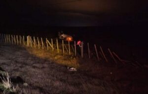 Accidente con posterior volcamiento afectó a dos turistas británicos en la Ruta 9 Norte