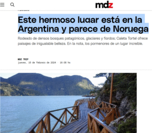 Insólito: medio transandino sitúa  a Caleta Tortel en la Argentina