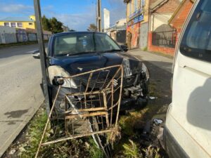 Violento choque en calle Zenteno