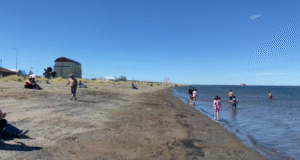 Disfrutando el verano: residentes en Punta Arenas se metieron al estrecho