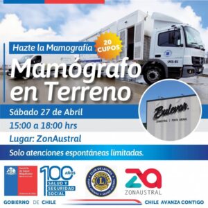 Zona Franca contó con un nuevo  operativo del mamógrafo en terreno