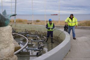 Municipalidad inició la mantención de las piletas de Punta Arenas
