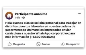 Ofrecen empleo a través de redes sociales y terminan estafando a los “postulantes”