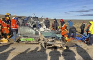 Violento accidente en el rally de Porvenir dejó a piloto herido de gravedad