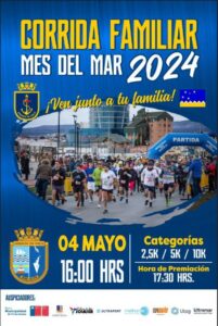 Armada de Chile invita a participar de la “Corrida Familiar Mes del Mar 2024”