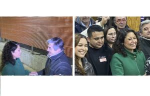 Eterovic y Gallardo acudieron a felicitar a la candidata municipal ganadora