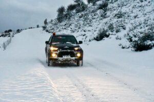 70 centímetros de nieve han caído durante los últimos días en Puerto WIlliams