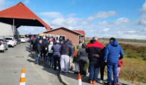 Intenso movimiento en la frontera de San Sebastián
