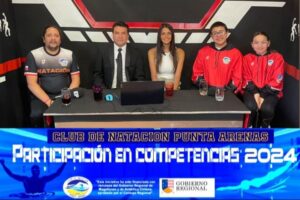 Representantes del Club de Natación Punta Arenas en “Pasión Deportiva”