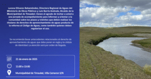 Jornada de acompañamiento sobre inscripción y registro de derechos de aprovechamiento de aguas