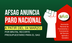 AFSAG rechaza el ajuste de presupuesto y llama a paro nacional