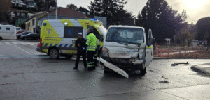 Un lesionado dejó colisión entre dos camiones porter