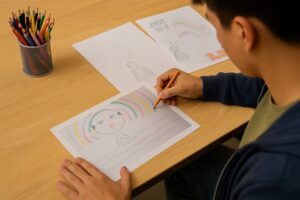 Jóvenes en reinserción del centro IO IRC cuidan su salud mental a través del arte