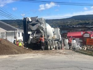 Avenida Colón entre Zenteno y Patagona alcanza 43% de avance en pavimentación