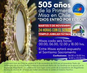 Punta Arenas conmemora 505 años de la primera misa celebrada en Chile.