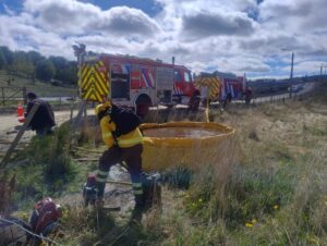 Realizan simulacro de incendio de interfaz en Pampa Redonda