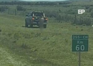 Persona en aparente estado de desorientación fue vista caminando semidesnuda en la ruta 255-CH a San Gregorio