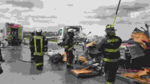 Incendio afecta carga de camión en Avenida Frei frente al Centro de Rehabilitación