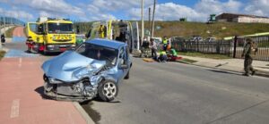 Colisión de alta energía en población Calixto deja tres personas lesionadas