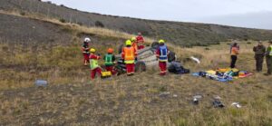 Volcamiento en Ruta 9 Norte deja cuatro personas lesionadas, incluido un lactante
