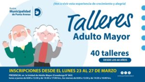 Talleres gratuitos para personas mayores abrirán inscripciones en Punta Arenas