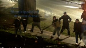 Televigilancia municipal detecta violenta riña en el centro de Punta Arenas