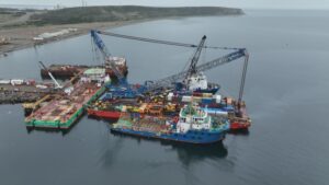 Bahía Fildes: obras cierran primera temporada con avances logísticos y constructivos