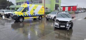 Colisión en pleno centro de Punta Arenas deja dos lesionados