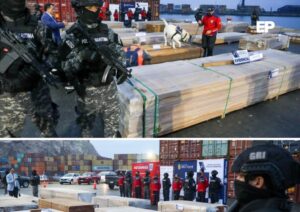 Decomisan histórico cargamento de droga ocultas en contenedores forestales en el puerto de Arica