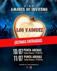 Los Vásquez inician este viernes sus dos conciertos íntimos en el Casino Dreams de Punta Arenas con entradas casi agotadas