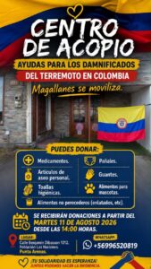 Magallanes se moviliza para ayudar a damnificados por terremoto en Colombia