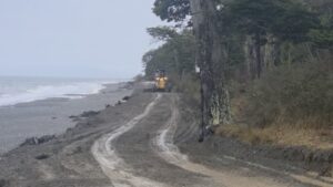 Restablecen el tránsito en la Ruta 9 Sur tras reparaciones de emergencia por marejadas en el sector San Juan