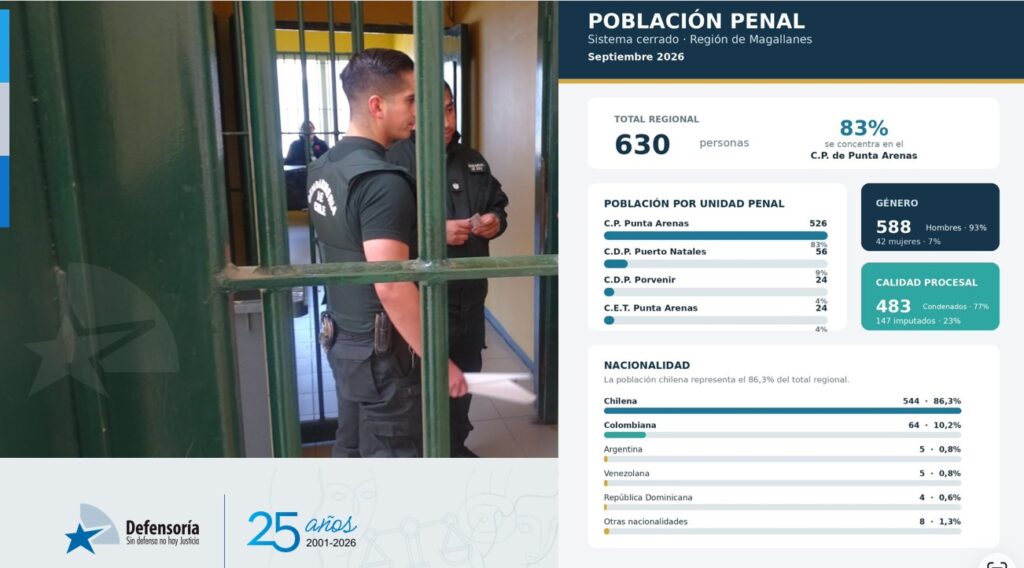 Defensoría Penal de Magallanes revela alza en delitos de tránsito y baja en juicios orales