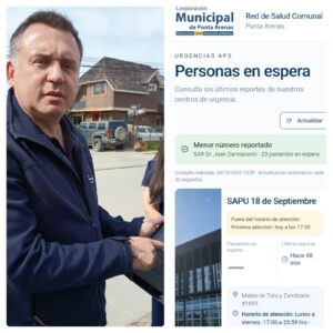Cormupa lanza plataforma web para monitorear en tiempo real la espera en urgencias de Punta Arenas
